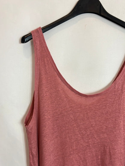 OTRAS. Top lino rosa palo. T M/L