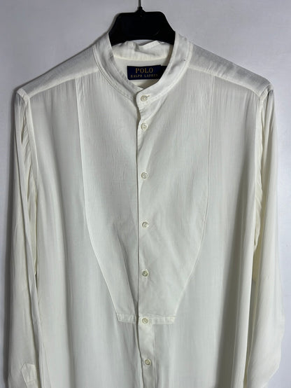RALPH LAUREN POLO. Flowing light beige blouse. T.S.