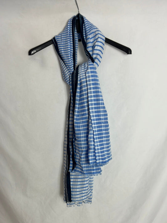 ZARA. Pañuelo azul rayas