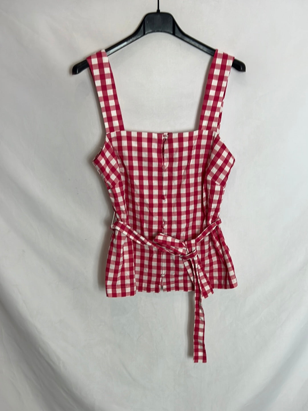 MANGO. Top cuadros vichy T.XS