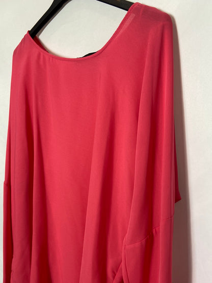 ZARA. Blusa rosa manga larga T. L