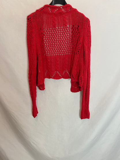 Others. Red crochet cardigan. TM