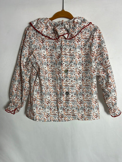 REGINA FOR KIDS. Blusa flores mini tonos naranjas. T 3 años