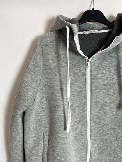 ZARA. Long gray hooded jacket. TS (tara)