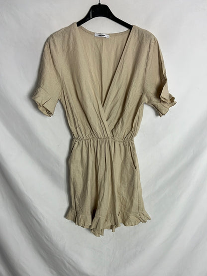 AROMINAS. Beige linen jumpsuit. TS