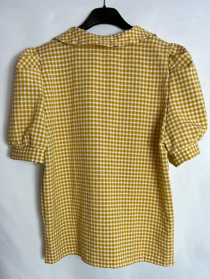 LAMAGLIETTA MODE. Blusa manga corta cuadros. T S