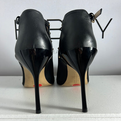 ZARA. Tacones rejilla peeptoes. T 38