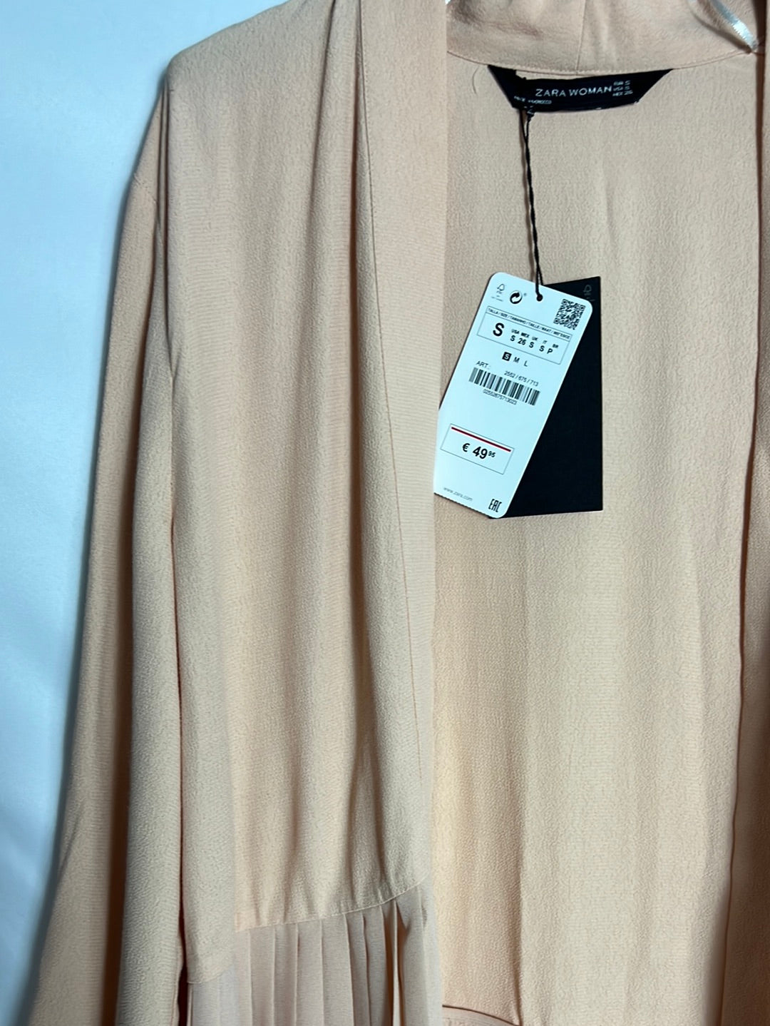 ZARA. Pink pleated kimono Ts