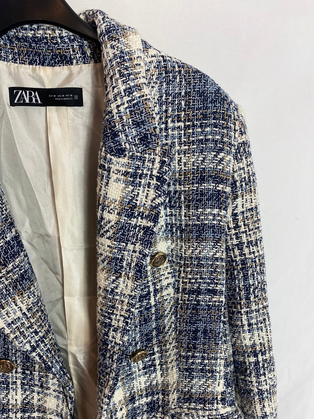 ZARA. Long tweed blazer Tm