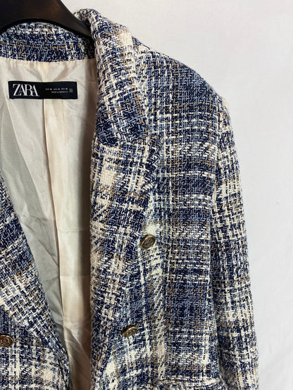 ZARA. Long tweed blazer Tm