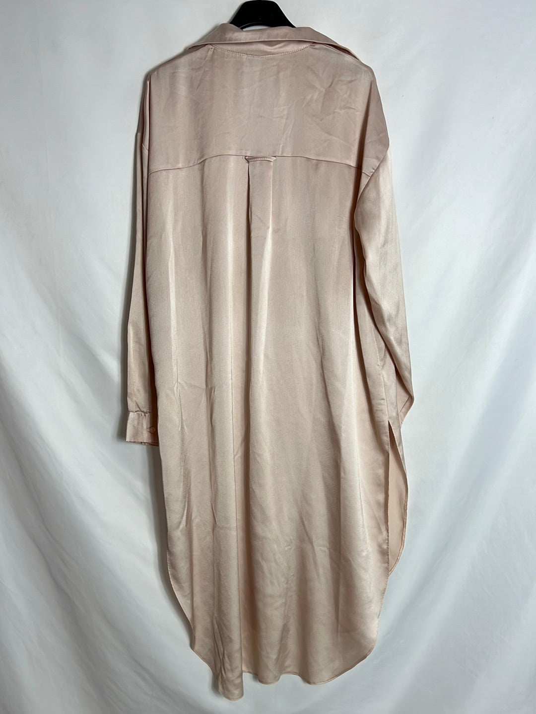 ASOS. Pink satin kaftan maxi blouse. Size 38