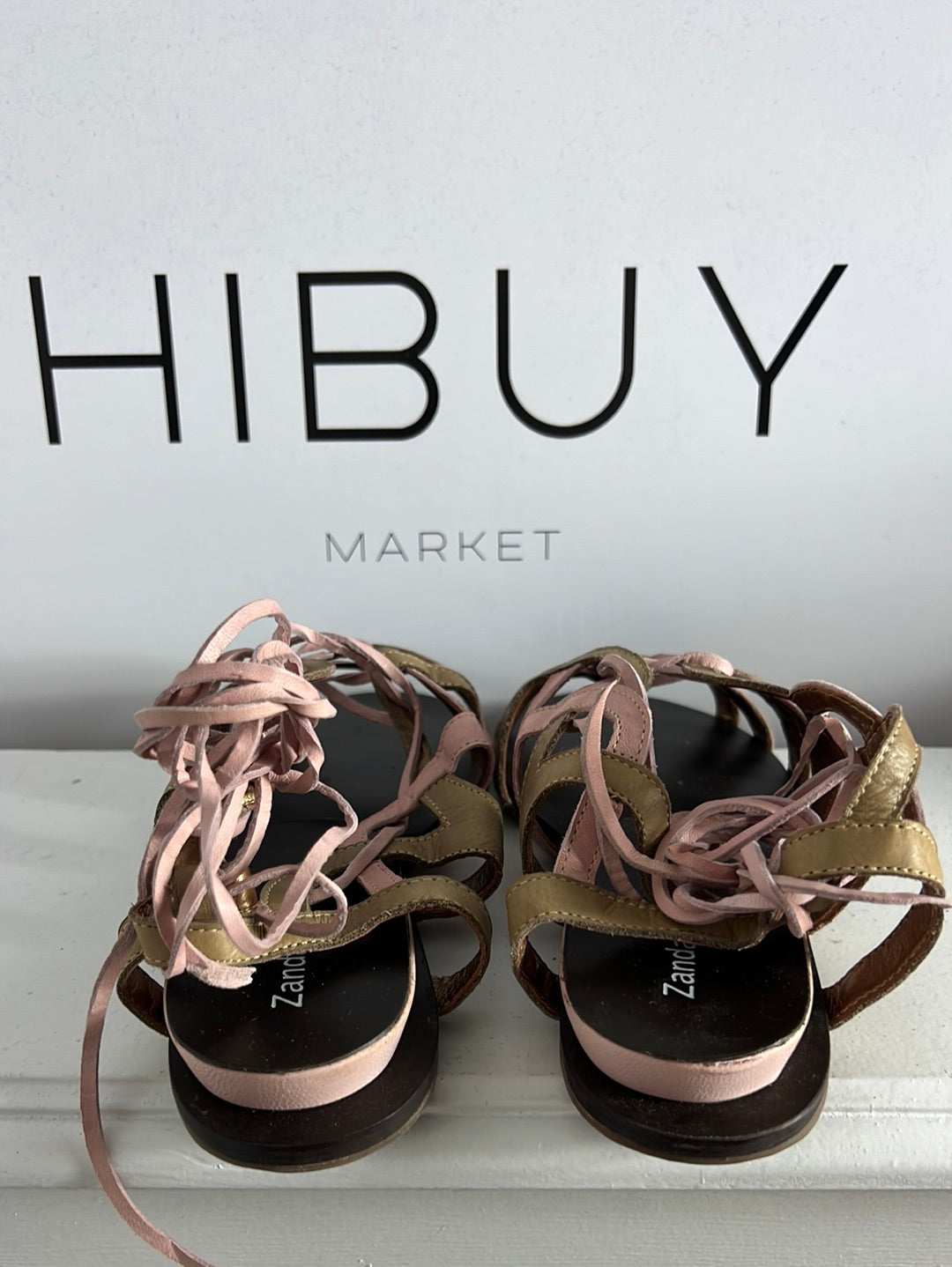 ZANDALEE. Sandalia plana tiras bicolor. T 38