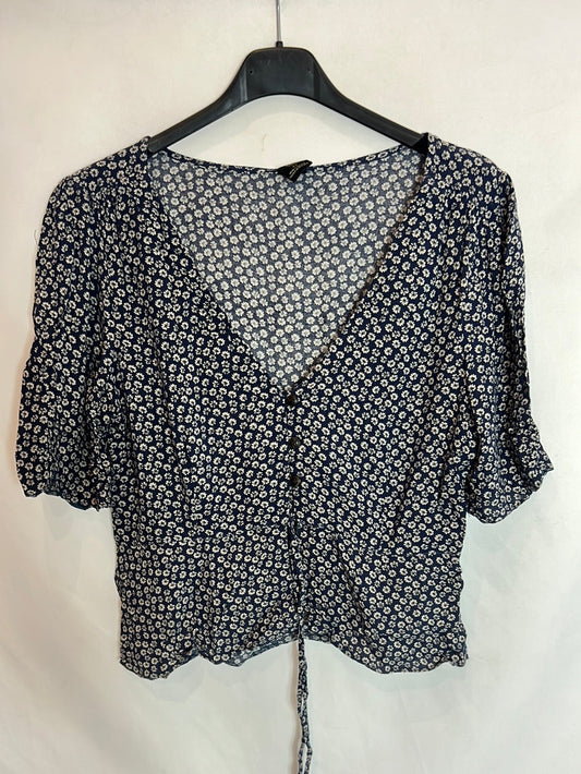 URBAN OUTFITTERS. Fluid blue floral print top. T.S.