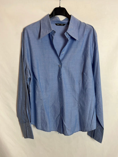ROME POINT. Classic blue blouse. T 48