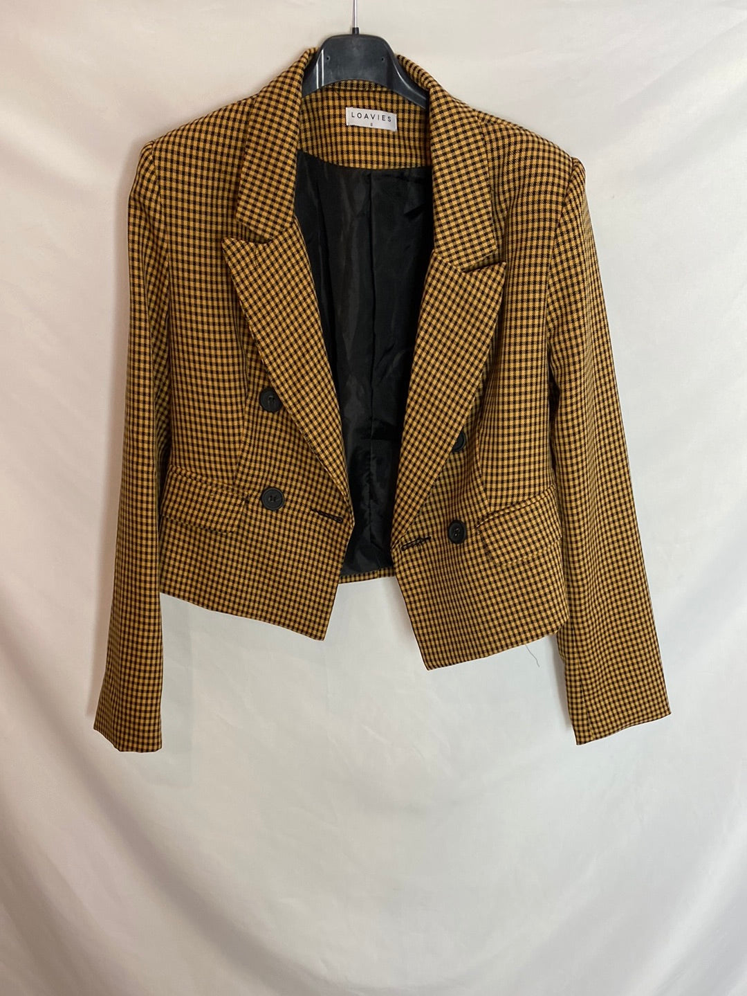 LOAVIES. Blazer cuadros amarillos. T.S