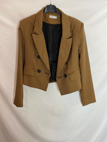 LOAVIES. Blazer cuadros amarillos. T.S