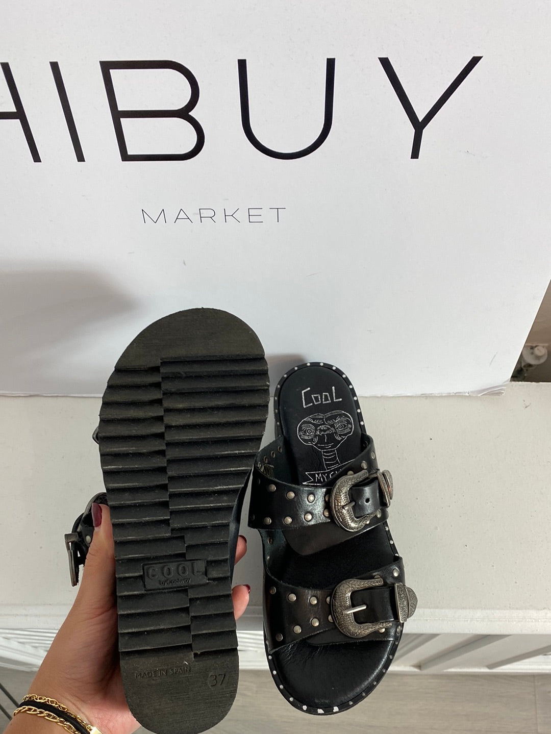 COOLWAY. Sandalias plataforma hebillas. T.37