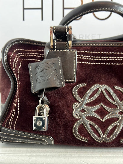 LOEWE. Bolso amazona burdeos