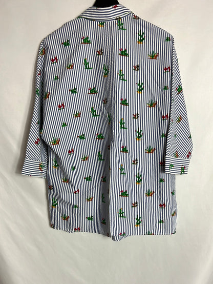 ZARA. Blusa rayas estampada. T S