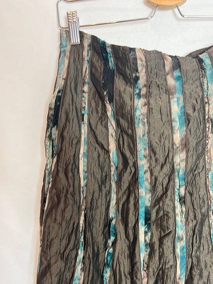 APANAGE. Falda marrón texturas. T 46