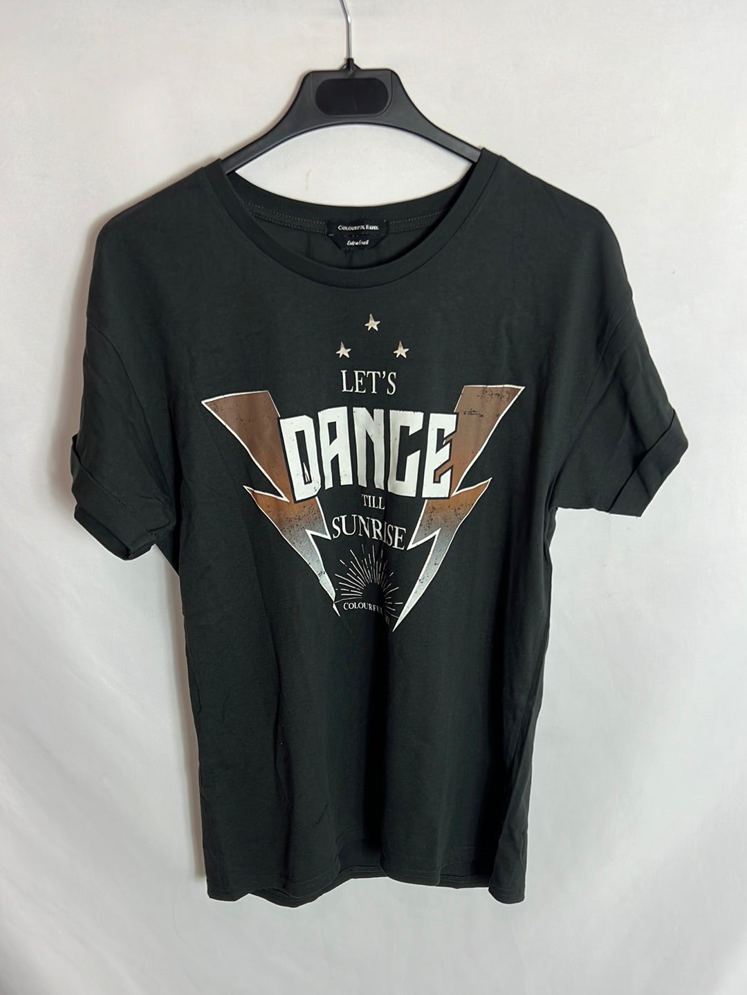 COLORFUL REBEL. Black "danze" t-shirt T.xs