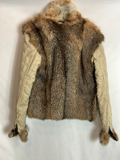 MARIA DI RIPABIANCA. Denim jacket and fur interior. TS (reversible)