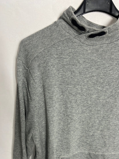 ZARA. Sudadera gris textura. T 13-14 años (XS)