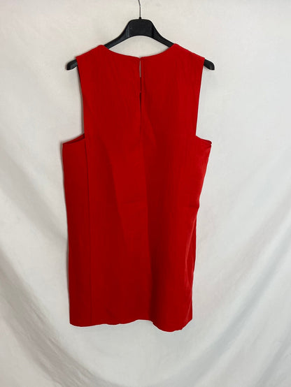 ZARA. Vestido corto rojo T.s