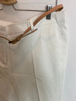 SFERA. Pantalón pinzas blanco. T.44