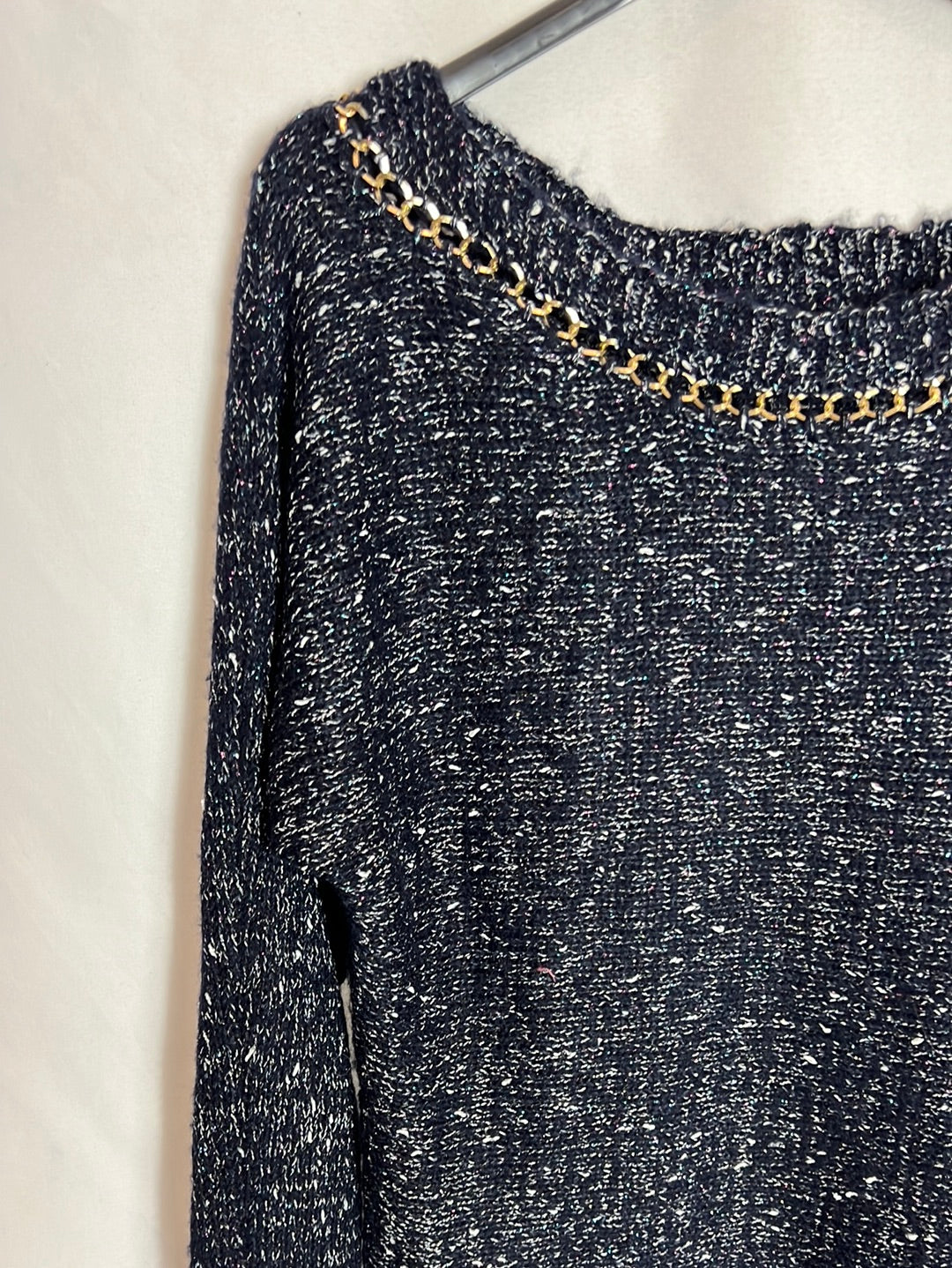 OTHERS. Tl chain-mottled sweater