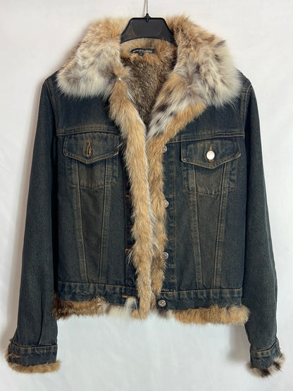 MARIA DI RIPABIANCA. Denim jacket and fur interior. TS (reversible)