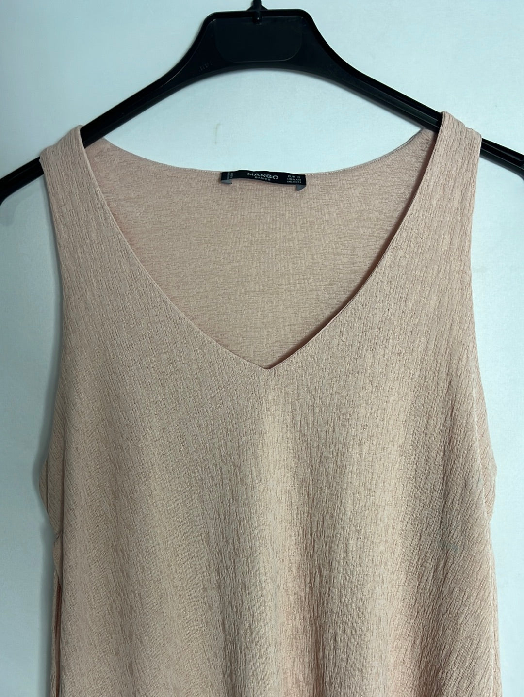MANGO. Top rosa fluido detalle apertura. T S