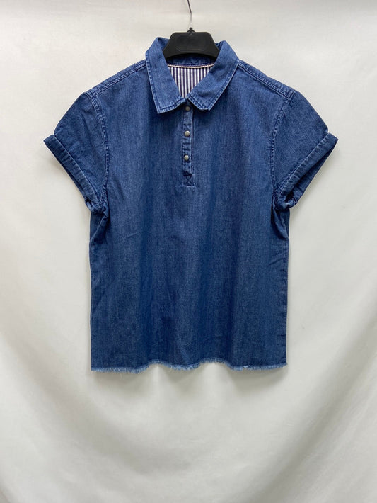 OTHERS. Short-sleeved denim blouse TS