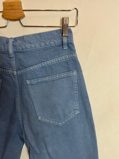 ZARA. Denim rectos azules abotonados. T 36