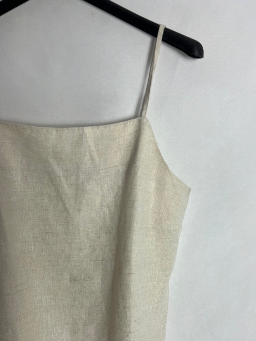 MANGO. Top lino beige tirantes. T S