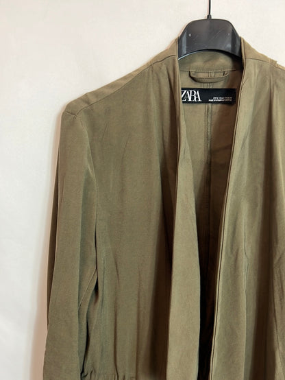 ZARA. Green flowing jacket with adjustable waist. TS