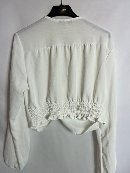AZALEA. Top blanco manga larga T.xs