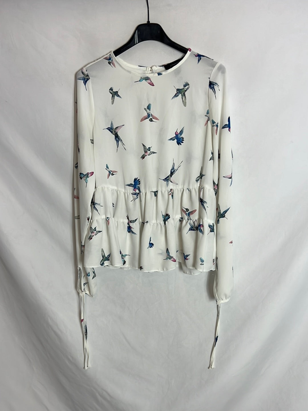 PRIMARK. White bird blouse. TS