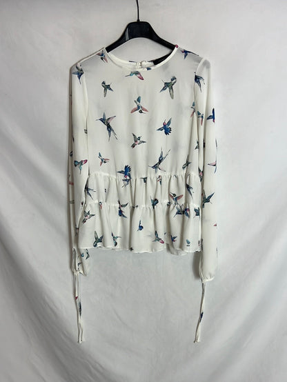 PRIMARK. White bird blouse. TS