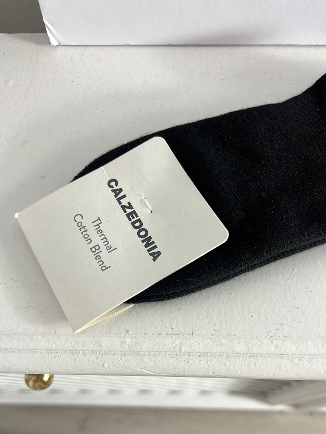 CALZEDONIA. Calcetines negros gruesos. T35-39