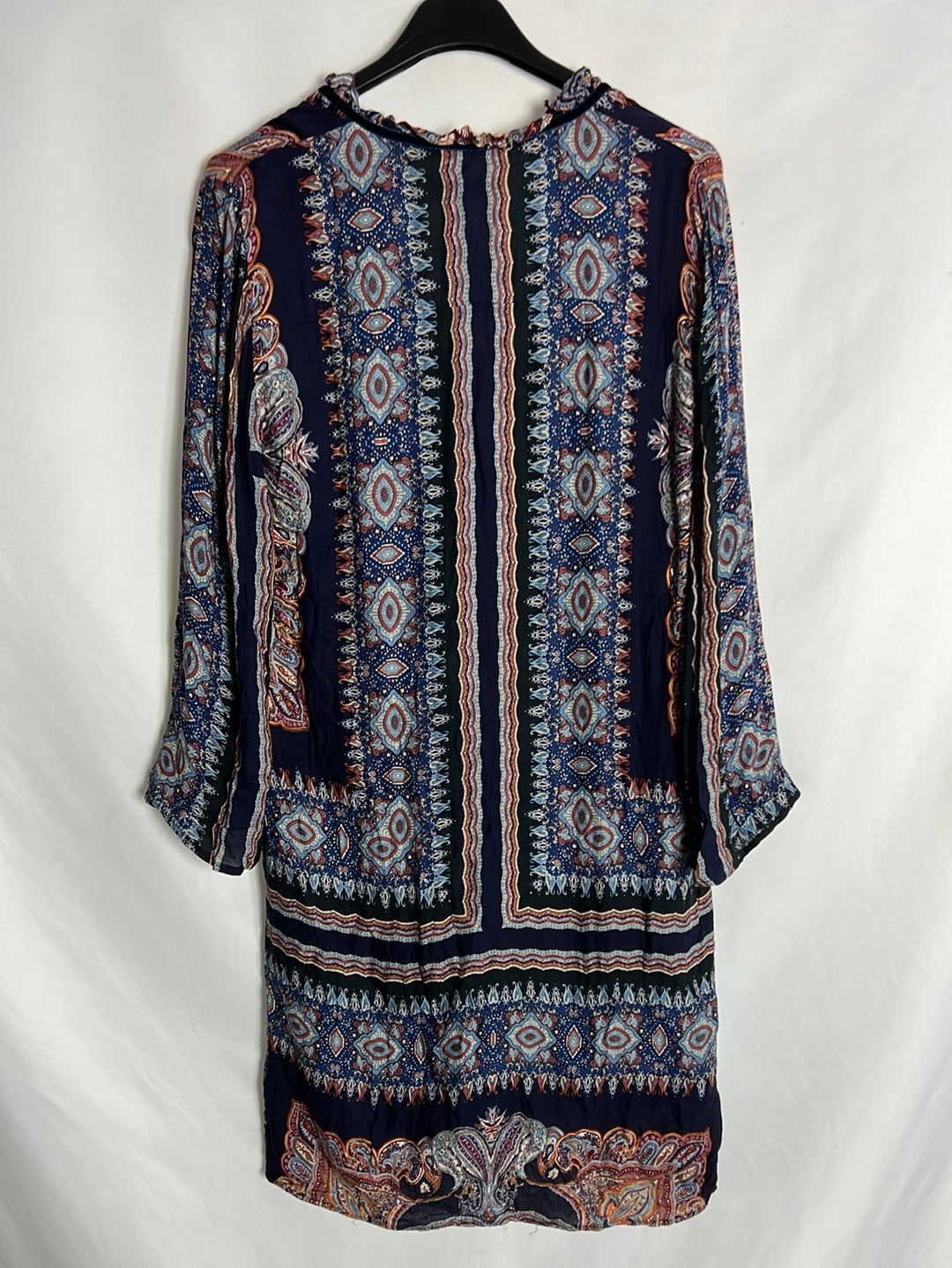 CORTEFIEL. Short blue printed dress. TS