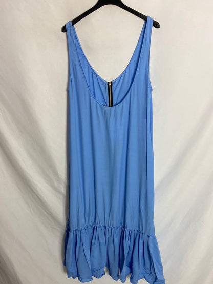 ZARA.Vestido midi azul T.s