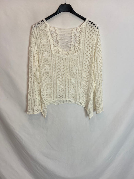 OTHERS. Long-sleeved lace t-shirt. TS