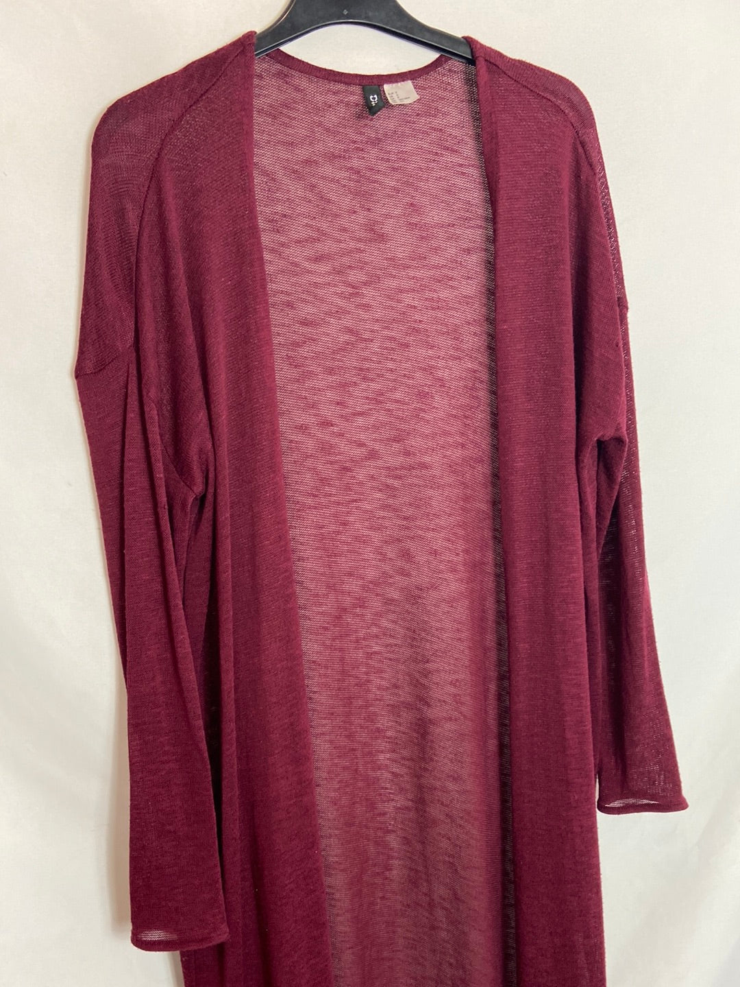 H&M. Cárdigan largo burdeos T.S