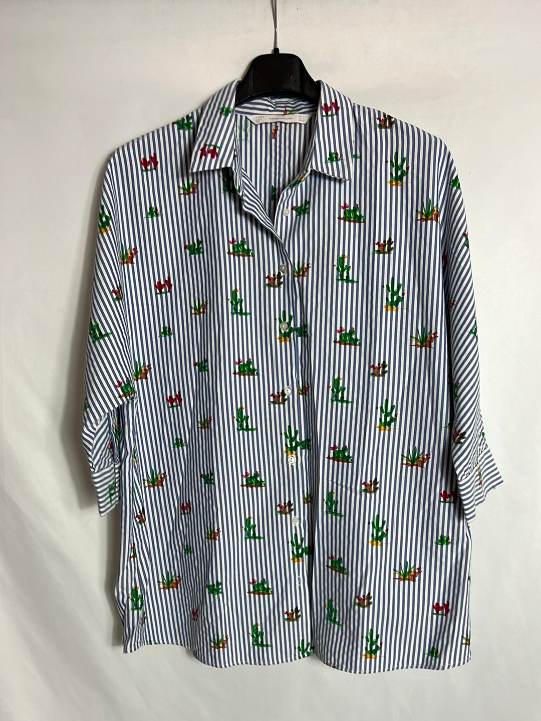 ZARA. Blusa rayas estampada. T S