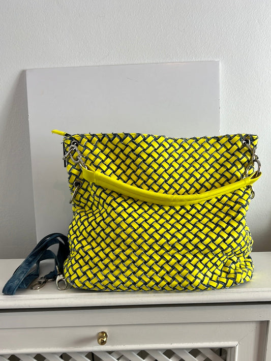 SHIMO SHIMO. Yellow shopping bag
