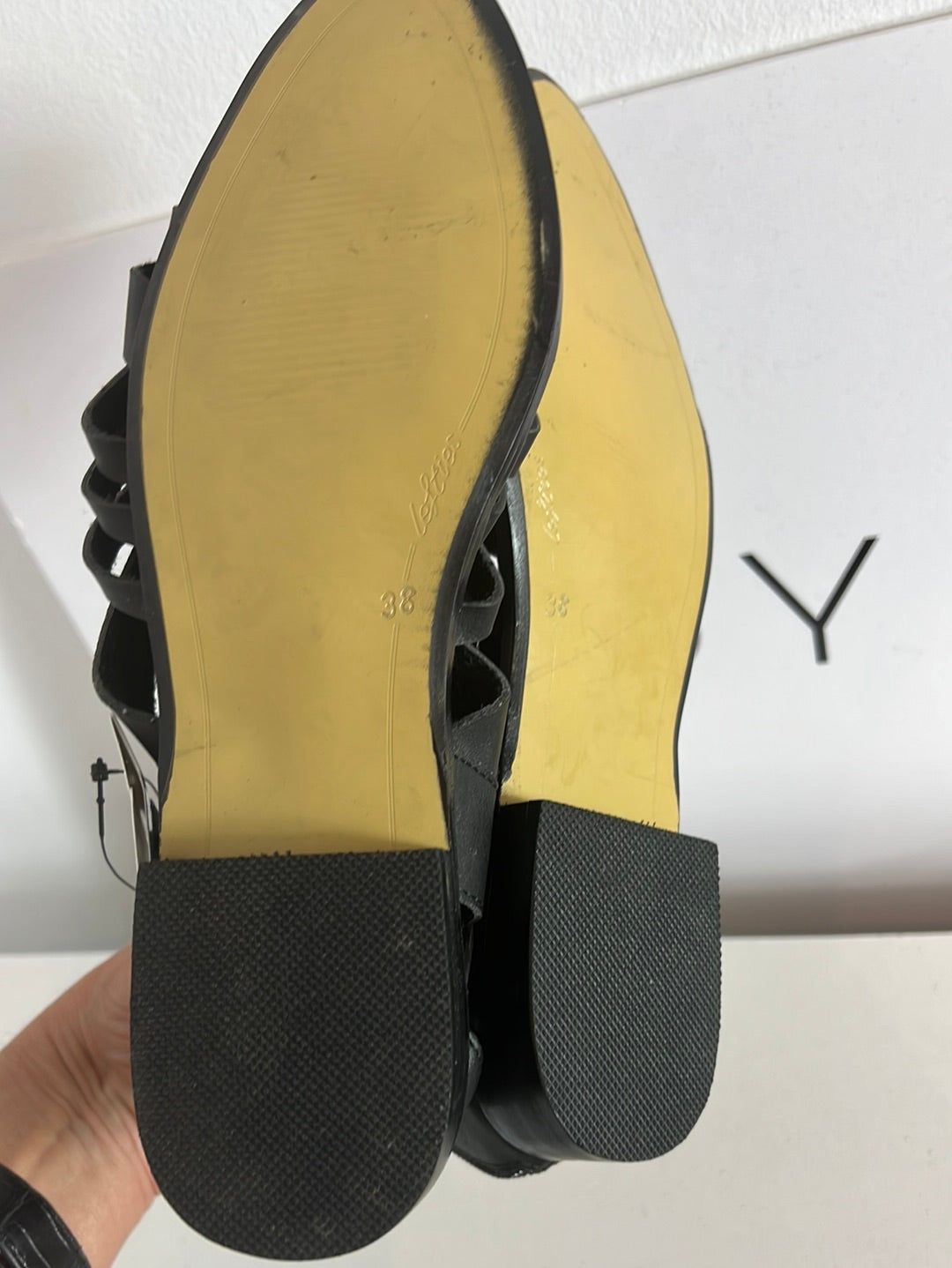 LEFTIES. Black jelly shoes size 38