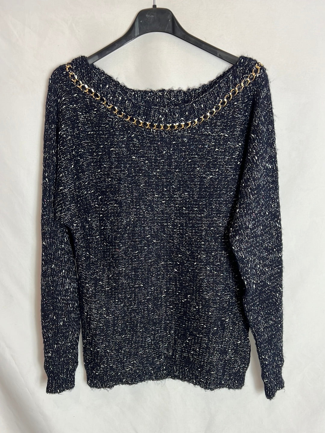 OTHERS. Tl chain-mottled sweater