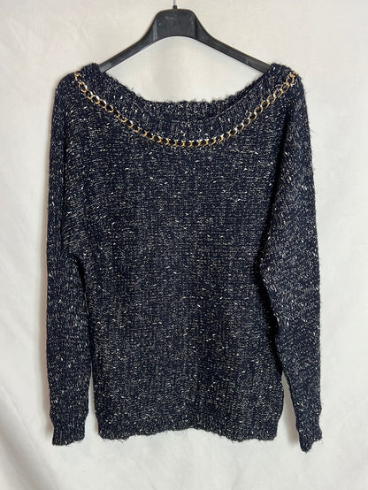 OTHERS. Tl chain-mottled sweater