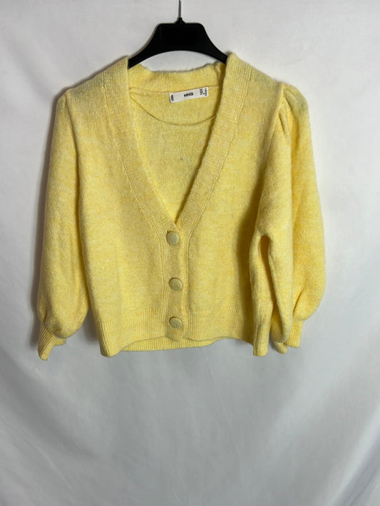 MANGO. Cárdigan amarillo. T.xs
